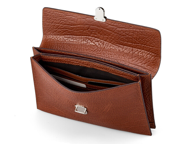 Чоловіча барсетка - клатч з натуральної шкіри Мont Blanc 8655-2 Brown рудий, Колір: Коричневий, фото , зображення 2