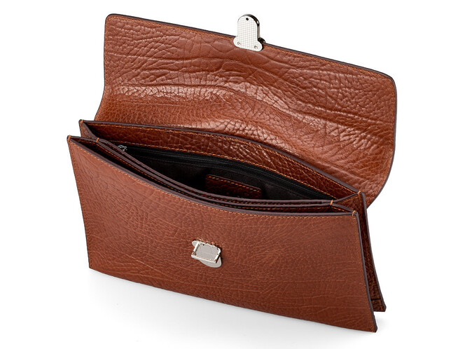 Чоловіча барсетка - клатч з натуральної шкіри Мont Blanc 8655-2 Brown рудий, Колір: Коричневий, фото , зображення 4
