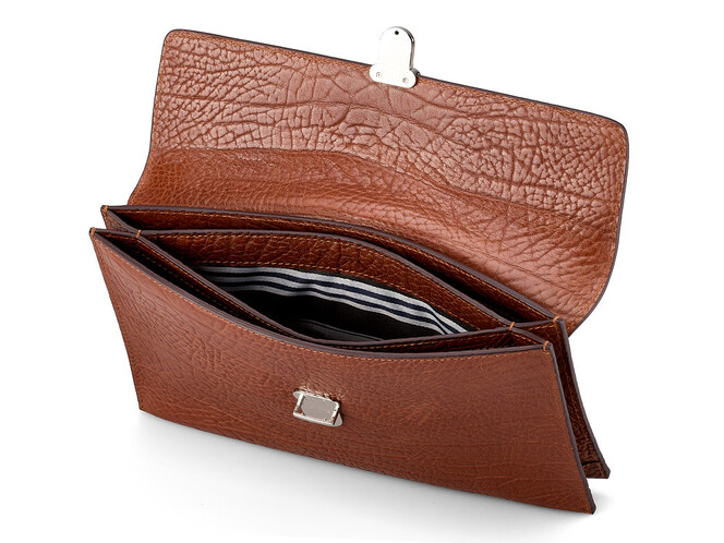 Чоловіча барсетка - клатч з натуральної шкіри Мont Blanc 8655-2 Brown рудий, Колір: Коричневий, фото , зображення 3