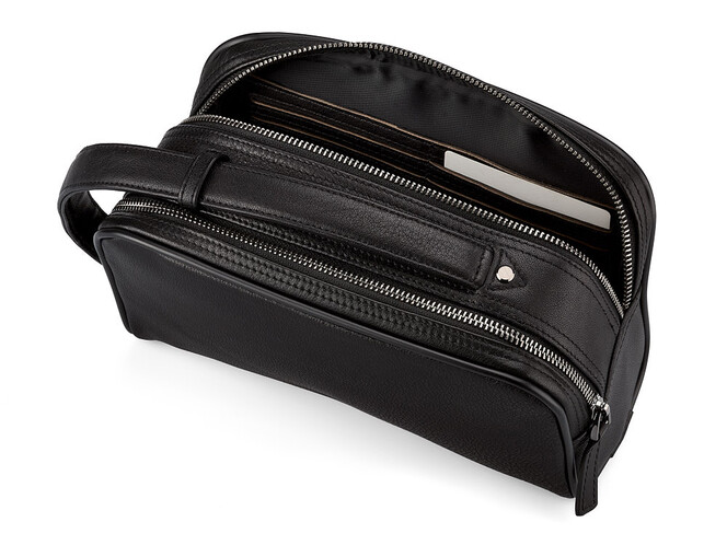 Мужской несессер из натуральной кожи LeGRAND collection 7935-144 чёрный, фото , изображение 5