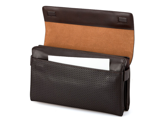 Мужская барсетка - клатч из натуральной кожи LeGRAND collection 136-1 Brown коричневая, Цвет: Коричневый, фото , изображение 4