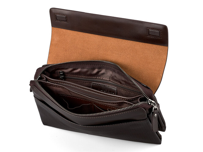 Мужская барсетка - клатч из натуральной кожи LeGRAND collection 136-1 Brown коричневая, Цвет: Коричневый, фото , изображение 2