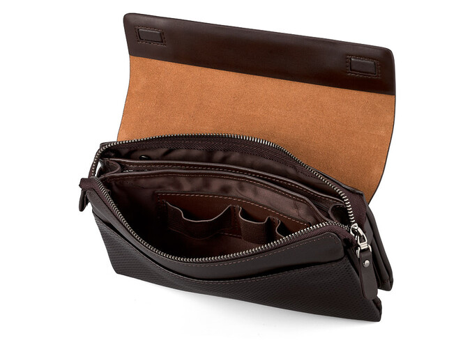 Мужская барсетка - клатч из натуральной кожи LeGRAND collection 136-1 Brown коричневая, Цвет: Коричневый, фото , изображение 3