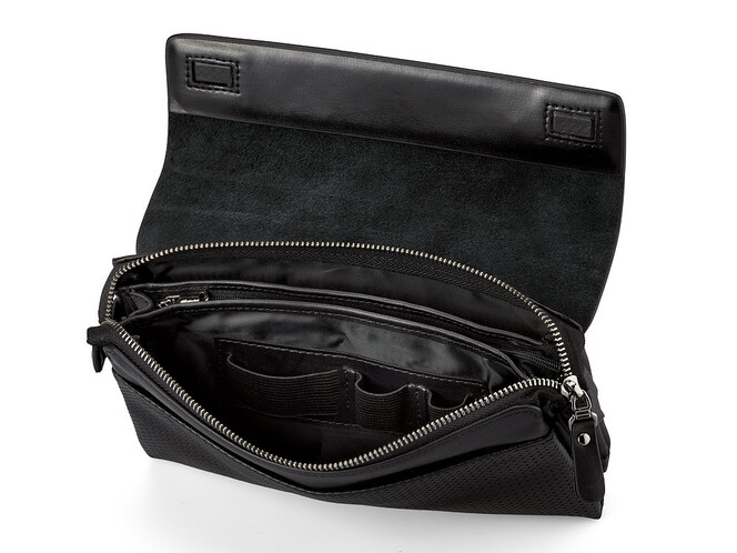 Мужская барсетка - клатч из натуральной кожи LeGRAND collection 136-1 Black чёрная, Цвет: Черный, фото , изображение 5