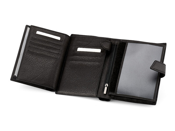 Мужское портмоне из натуральной кожи S.T. Dupont 4-445 чёрный, фото , изображение 2