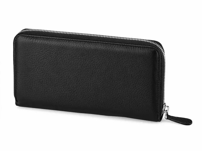 Кожаный мужской клатч – кошелек Мont Blanc 2801 чёрный, фото , изображение 3