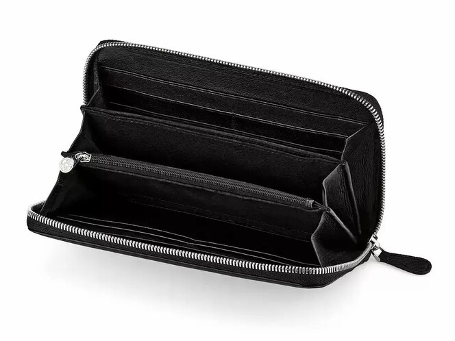 Кожаный мужской клатч – кошелек Мont Blanc 2801 чёрный, фото , изображение 2