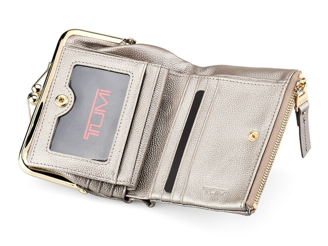 Кожаный женский кошелек  TUMI 1057 T Silver серебристый, Цвет: Серебристый, фото , изображение 3