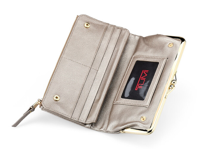Жіночий гаманець з натуральної шкіри TUMI 1056 T Silver сріблястий, Колір: Срібний, фото , зображення 3
