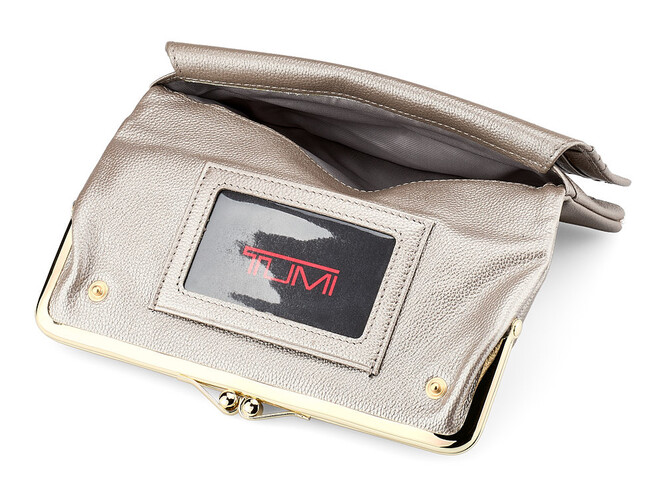 Жіночий гаманець з натуральної шкіри TUMI 1056 T Silver сріблястий, Колір: Срібний, фото , зображення 5