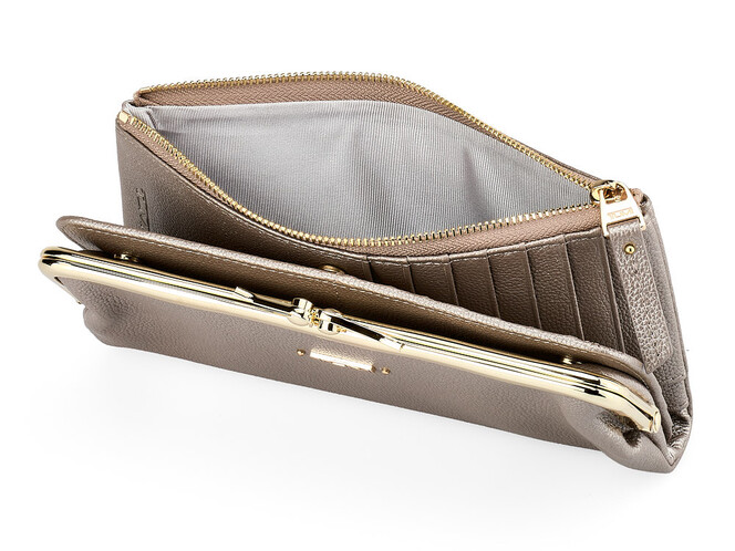 Жіночий гаманець з натуральної шкіри TUMI 1056 T Silver сріблястий, Колір: Срібний, фото , зображення 4