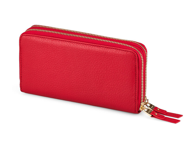 Женский кошелек - клатч из натуральной кожи TUMI 1052 E Red красный, Цвет: Красный, фото , изображение 4