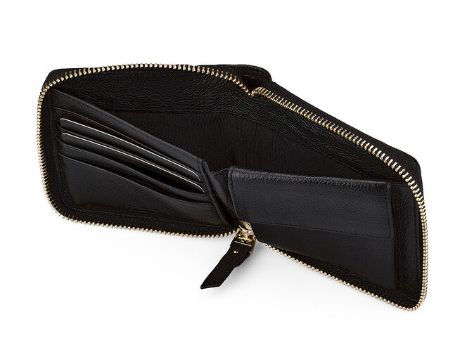 Кожаный женский кошелек  TUMI 1053 A Black чёрный, Цвет: Черный, фото , изображение 3