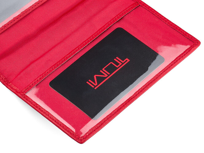 Кожаная обложка для паспорта TUMI 1055 E Red красная, Цвет: Красный, фото , изображение 3