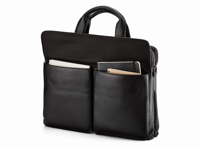 Сумка для ноутбука и документов из натуральной кожи LeGRAND collection 7906-1 чёрная, фото , изображение 6
