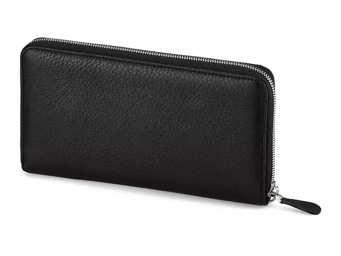 Мужской клатч из натуральной кожи Мont Blanc 2811 чёрный, фото , изображение 4