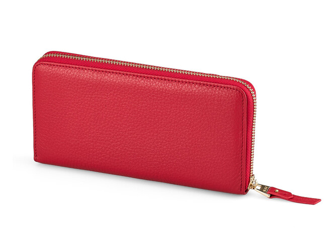 Кожаный женский кошелек - клатч TUMI 1051 E Red красный, Цвет: Красный, фото , изображение 3