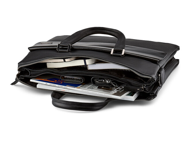 Мужская сумка - портфель из натуральной кожи LeGRAND collection 319-1 Black чёрная, Цвет: Черный, фото , изображение 2
