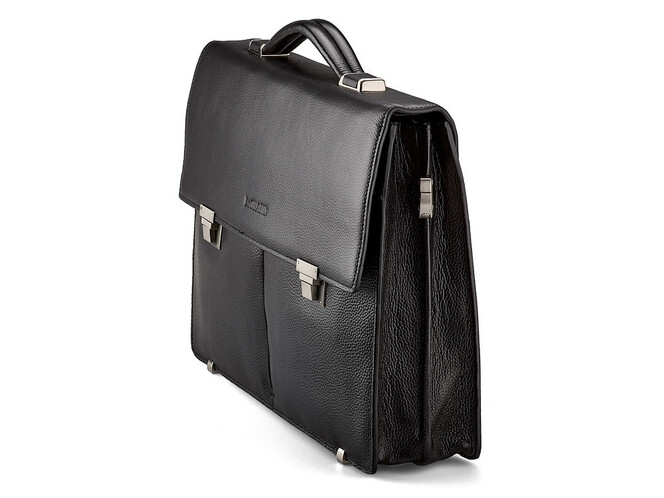 Мужской портфель из натуральной кожи LeGRAND collection 3086 чёрный, фото , изображение 4