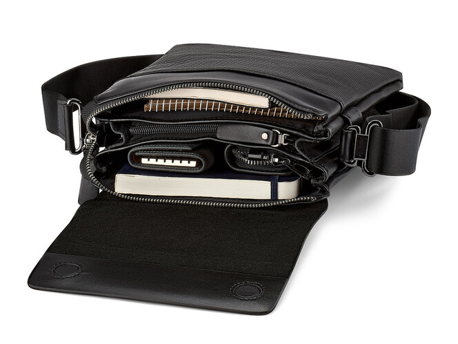 Кожаная мужская сумка LeGRAND collection 319-5 Black чёрная, Цвет: Черный, фото , изображение 2