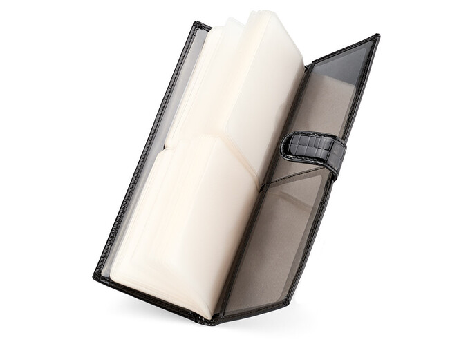 Шкіряна жіноча візитниця Moro&Jenny 59044 A Black чорна, Колір: Чорний, фото , зображення 3