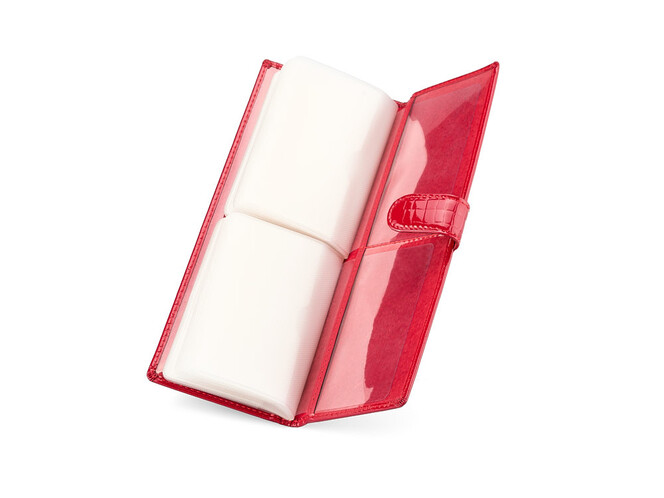 Шкіряна жіноча візитниця Moro&Jenny 59044 E Red червона, Колір: Червоний, фото , зображення 3