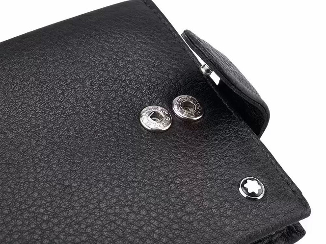 Кожаное мужское портмоне Мont Blanc 2796 чёрный, фото , изображение 6