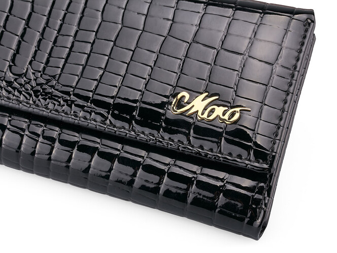 Женский кошелек - ключница из натуральной кожи Moro&Jenny 59048 A Black чёрная, Цвет: Черный, фото , изображение 7