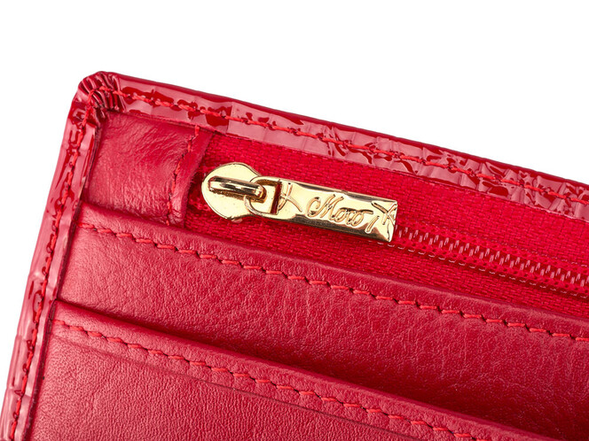 Кожаный женский кошелек Moro&Jenny 59011 E Red красный, Цвет: Красный, фото , изображение 8