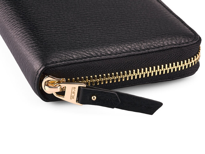 Кожаный женский кошелек - клатч TUMI 1051 A Black чёрный, Цвет: Черный, фото , изображение 4