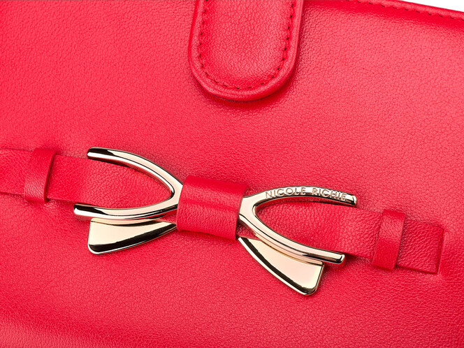 Женская обложка для документов из натуральной кожи Nikole Richie 1407 E Red красная, Цвет: Красный, фото , изображение 7