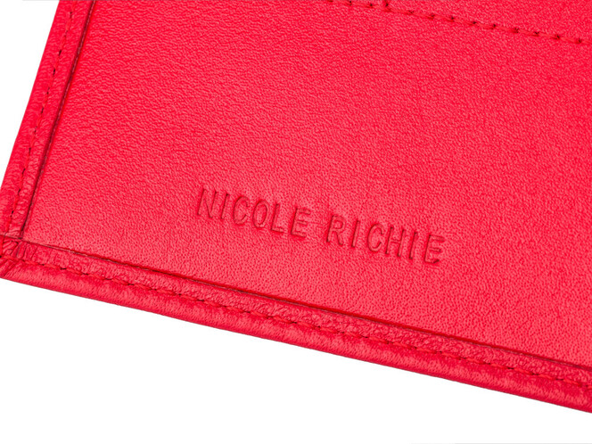 Женская обложка для документов из натуральной кожи Nikole Richie 1407 E Red красная, Цвет: Красный, фото , изображение 5