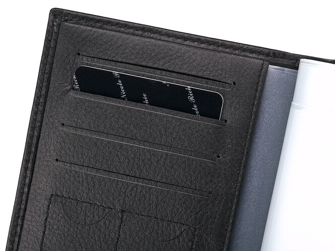 Женская обложка для документов из натуральной кожи Nikole Richie 1407 A Black чёрная, Цвет: Черный, фото , изображение 4