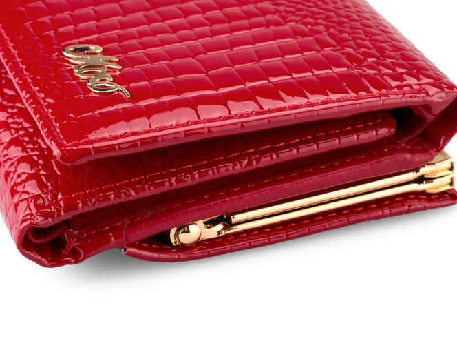 Кожаный женский кошелек Moro&Jenny 59011 E Red красный, Цвет: Красный, фото , изображение 9