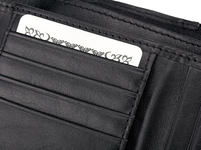 Кожаный женский кошелек Moro&Jenny 59011 A Black чёрный, Цвет: Черный, фото , изображение 6