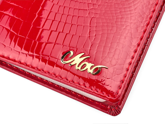 Шкіряна жіноча візитниця Moro&Jenny 59044 E Red червона, Колір: Червоний, фото , зображення 8