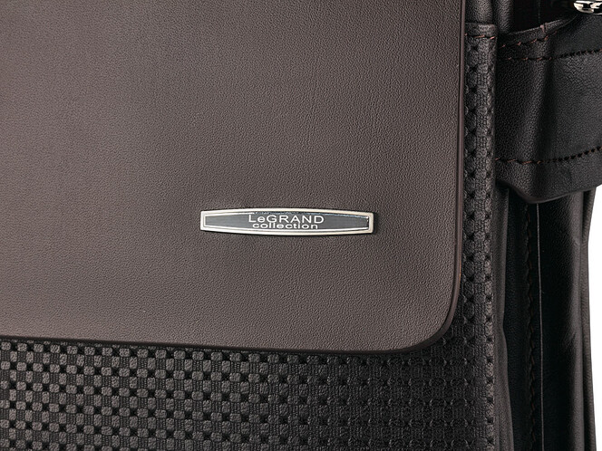 Чоловіча сумка з натуральної шкіри LeGRAND collection 319-4 Brown коричнева, Колір: Коричневий, фото , зображення 9