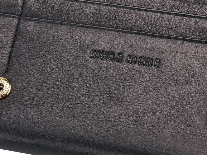 Шкіряний жіночий гаманець Nikole Richie 1404 A Black чорний, фото , зображення 4