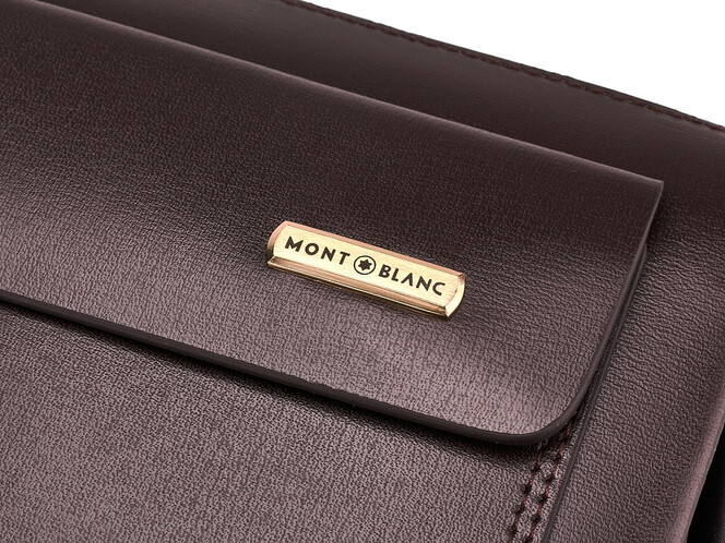 Мужской клатч из натуральной кожи Мont Blanc 8187-3 коричневый, Цвет: Коричневый, фото , изображение 9