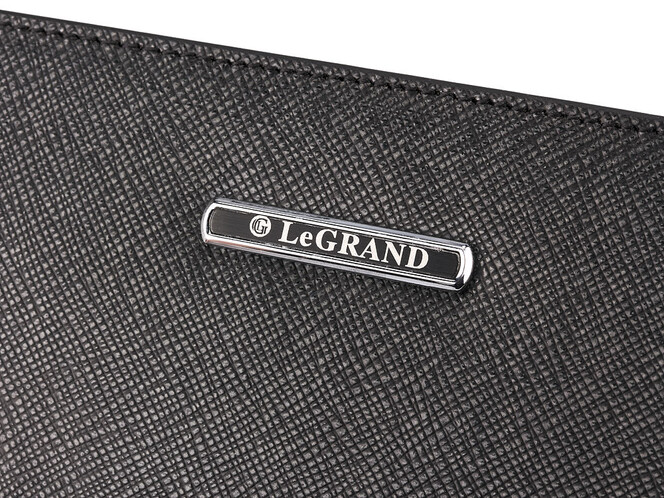 Кожаный мужской клатч из нарезной кожи LeGRAND collection 029-1 Black чёрный, Цвет: Черный, фото , изображение 5