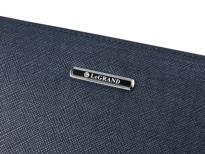 Мужской клатч из нарезной кожи LeGRAND collection 029-2 Blue синий, Цвет: Синий, фото , изображение 7
