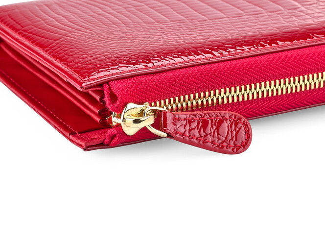 Жіночий гаманець - клатч з натуральної шкіри Moro&Jenny 59047 E Red червоний, Колір: Червоний, фото , зображення 6