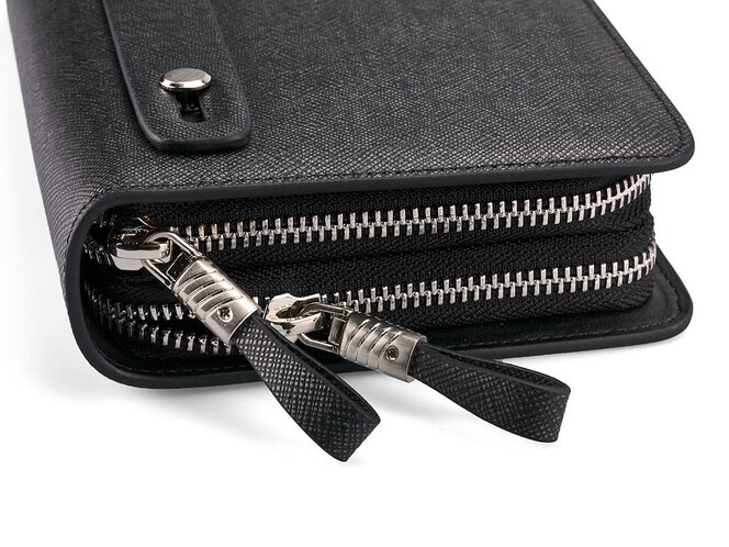 Чоловічий клатч з нарізної шкіри LeGRAND collection 029-2 Black чорний, Колір: Чорний, фото , зображення 7