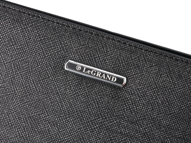 Чоловічий клатч з нарізної шкіри LeGRAND collection 029-2 Black чорний, Колір: Чорний, фото , зображення 8