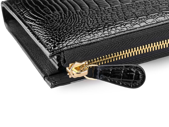 Жіночий гаманець - клатч з натуральної шкіри Moro&Jenny 59047 A Black чорний, Колір: Чорний, фото , зображення 6