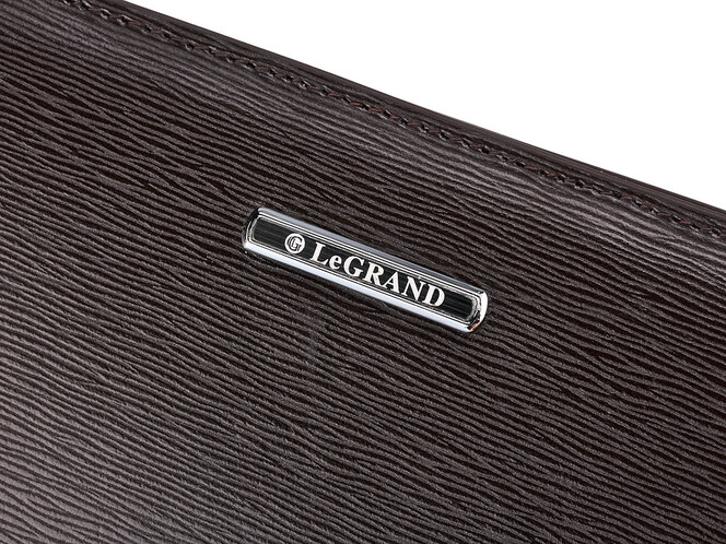 Кожаный мужской клатч LeGRAND collection 033-2 Brown коричневый, Цвет: Коричневый, фото , изображение 8