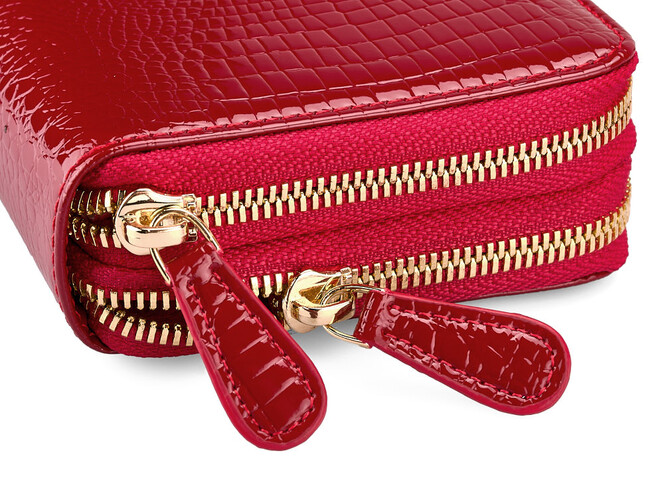 Шкіряний жіночий гаманець - клатч Moro&Jenny 59049 E Red червоний, Колір: Червоний, фото , зображення 6