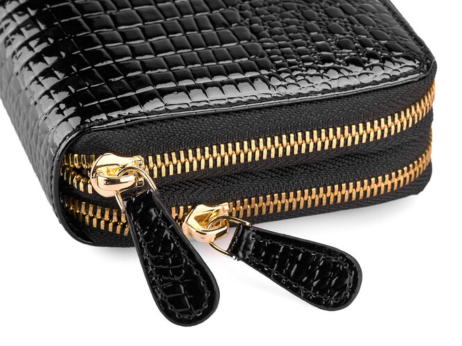 Кожаный женский кошелек - клатч Moro&Jenny 59049 A Black чёрный, Цвет: Черный, фото , изображение 5