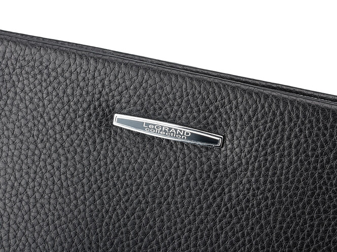 Мужская барсетка - клатч из натуральной кожи LeGRAND collection 7502-1A чёрный, фото , изображение 5