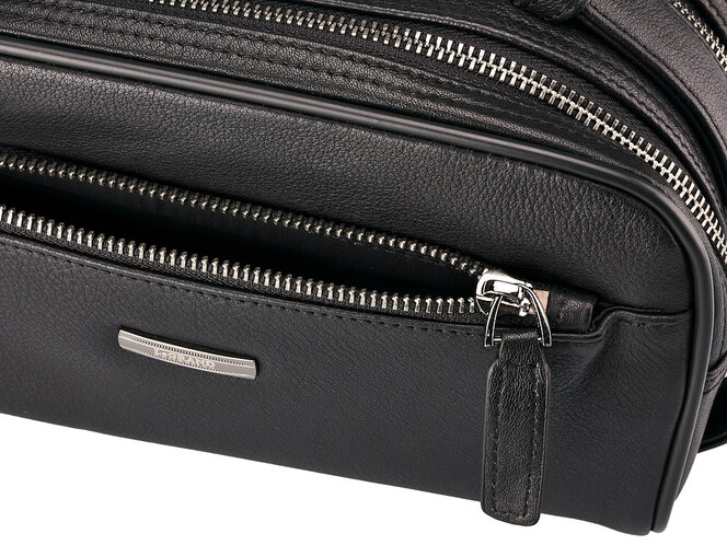 Мужской несессер из натуральной кожи LeGRAND collection 7935-144 чёрный, фото , изображение 8